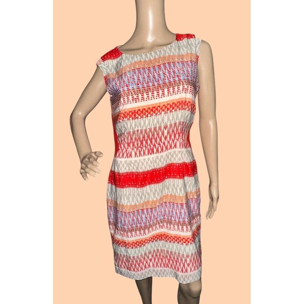 Antonio Melani Geometric Print Sheath Dress Size 6
